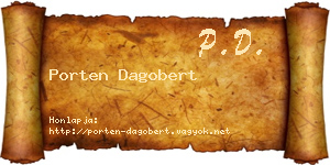Porten Dagobert névjegykártya